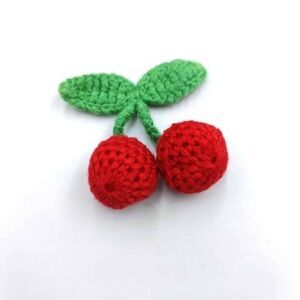 Crochet Cherry hair clip #1642